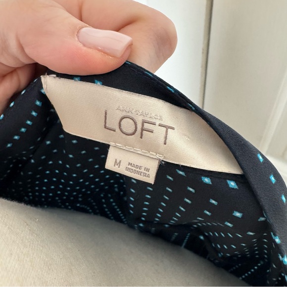 Loft Polka Dot Long Sleeve Blouse - Picture 6 of 6